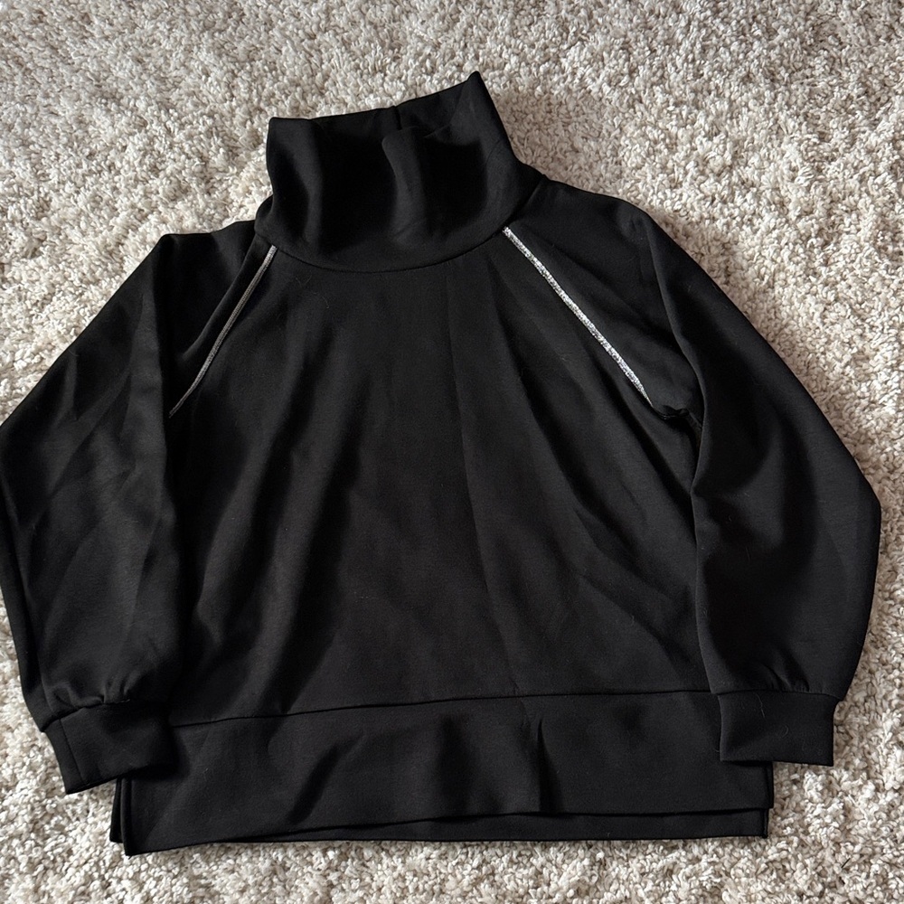 NWOT Tahari Black Turtleneck Top